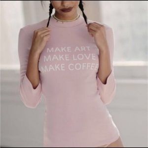 NWT REVOLVE Daydream Nation Make Art Fashion Top in Rose Size Large